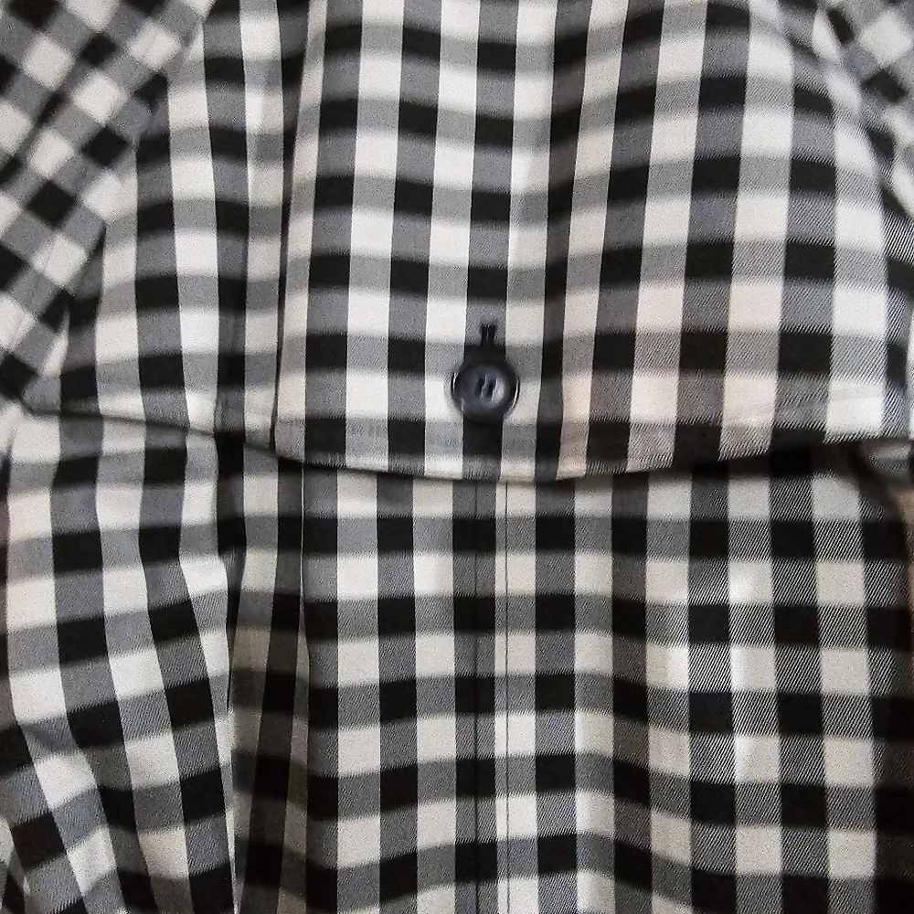 Coach Check Trench Coat Black White Gingham Checkered Rain Coat Double Breasted - Picture 8 of 12